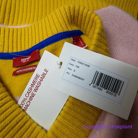 New! Esprit 100% Cashmere V neck sweater vest,‎ size S - Picture 9 of 9